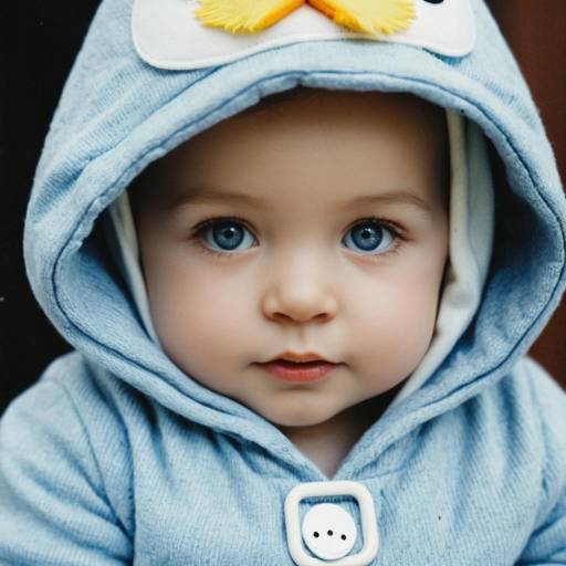 Baby in Blue Hooded Jacket