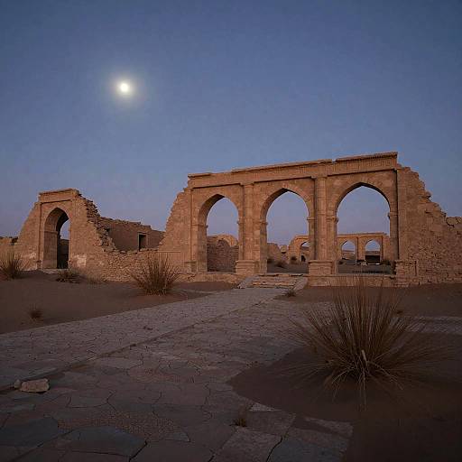 Ancient Desert Ruins at Twilight
