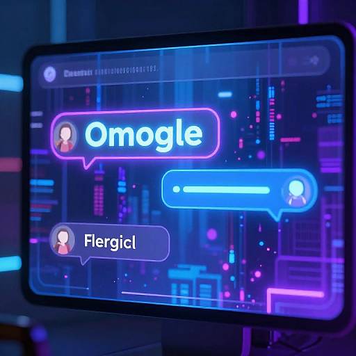 Futuristic Omegle Chat Interface