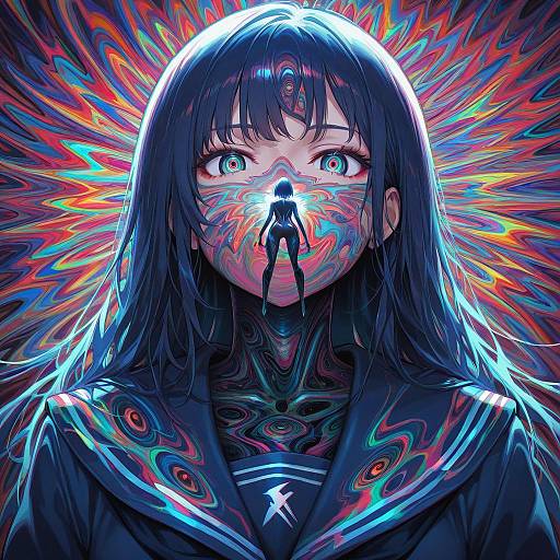 Psychedelic Post-Apocalyptic Girl Artwork