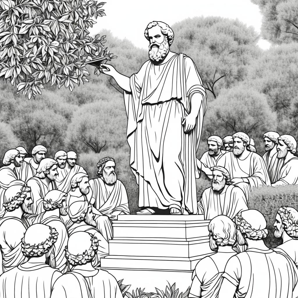 Socrates Debating in Athenian Garden