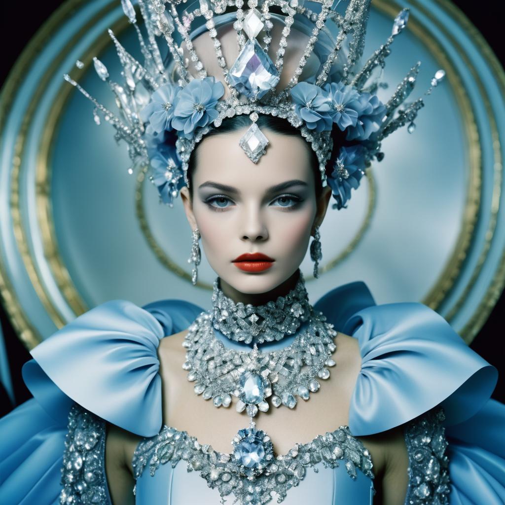 Avant-Garde Fashion Portrait with Diamonds