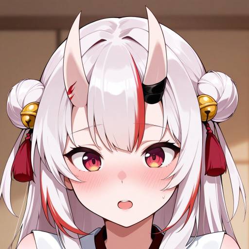 Virtual YouTuber Oni with Colorful Hair