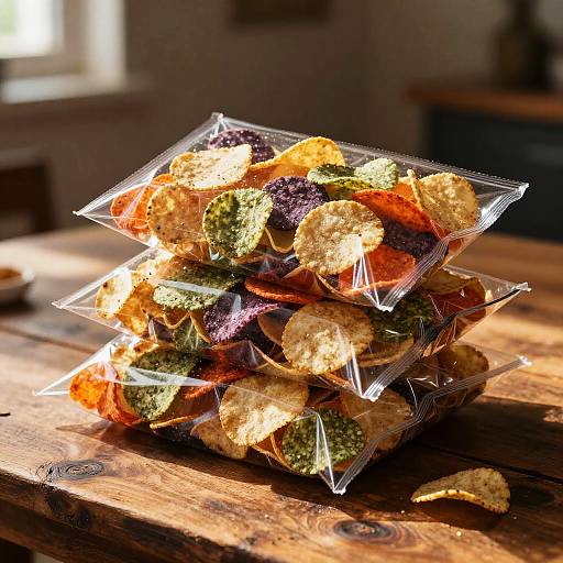 Hyper-Realistic Clear Chip Bags