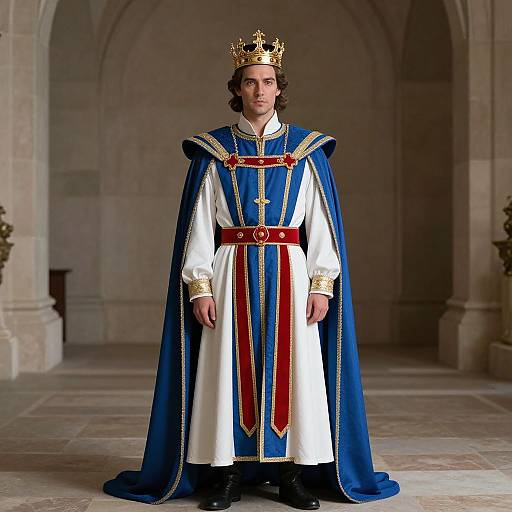 Regal Man in Majestic Crown