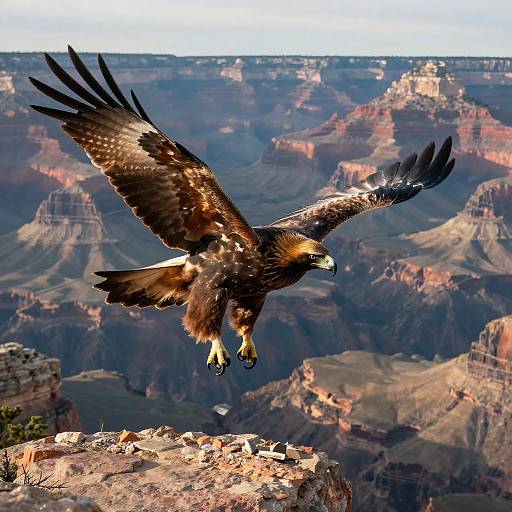 Cinematic Close-Up of Golden Eagle Soaring