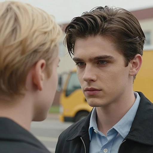 Intense Gaze in Urban Setting