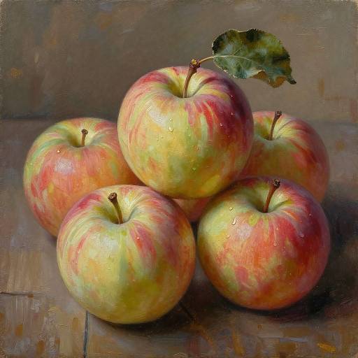 Hyperdetailed Apples Painting by Kinkade