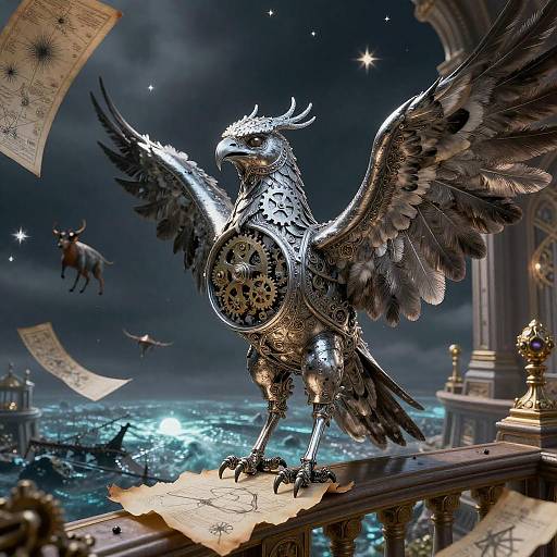 Celestial Harpy Archivist in Ruins