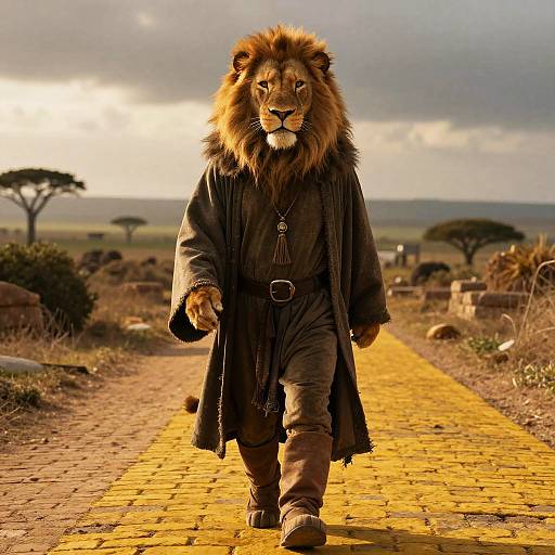 Gandalf as Cowardly Lion in Oz