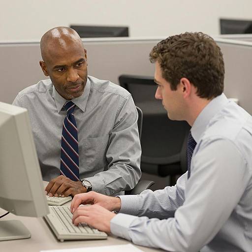 Office Scene with Two Men at Work