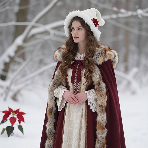 Enchanting Snow Witch in Winter Wonderland