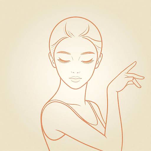 Minimalist Youthful Dancer Portrait