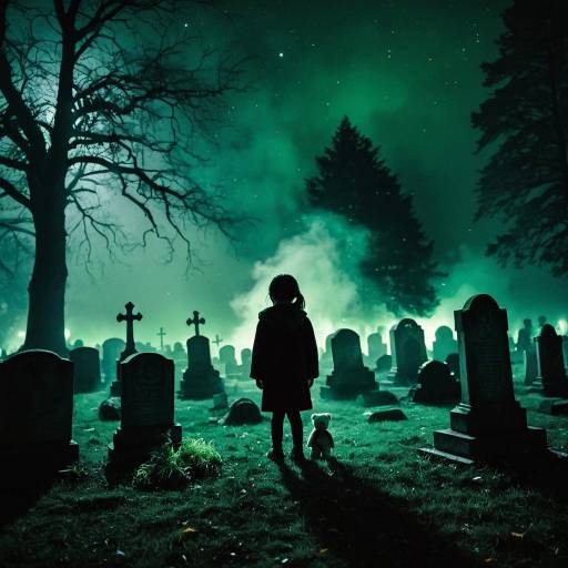 Mysterious Night in a Foggy Graveyard
