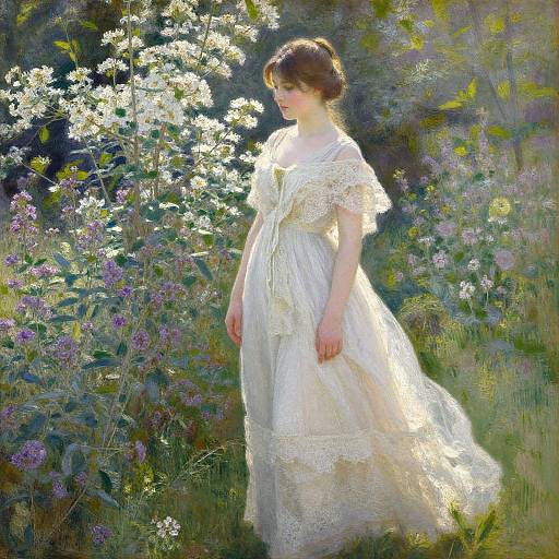 Narcisa in Lush Impressionist Garden