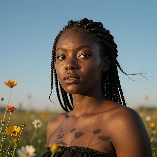 Golden Hour Portrait of African Woman