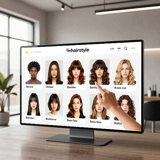 Futuristic Hairstyle Creator Interface