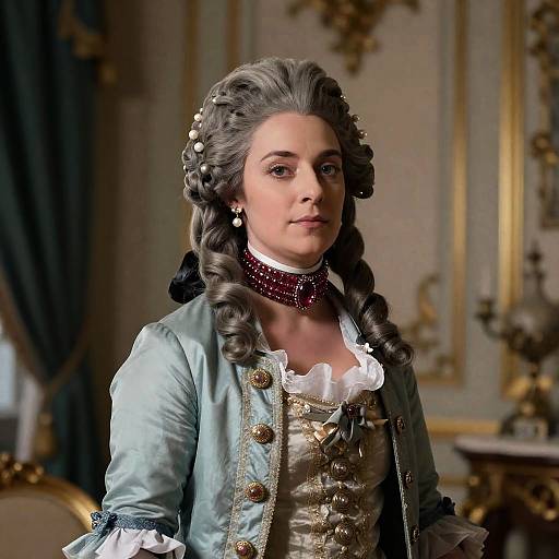 Baroque Opera Singer in Lavish Attire