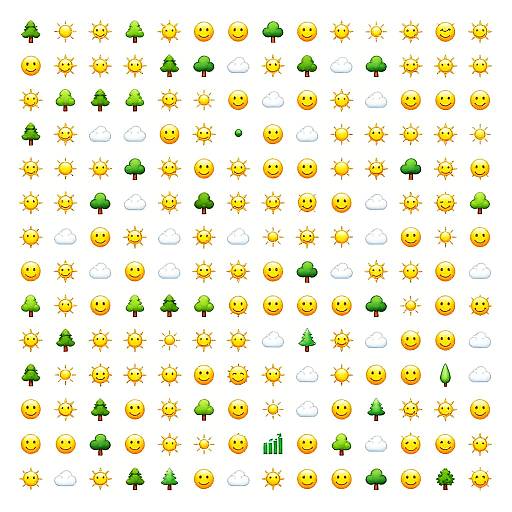 Landscape Image to Emoji Grid Art