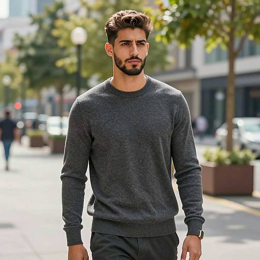 Stylish Young Man in Urban Setting