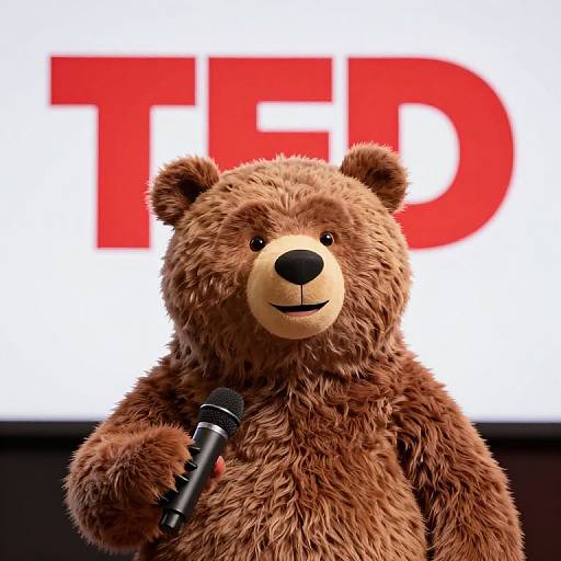 Ted Bear Delivering TED Talk Realistic