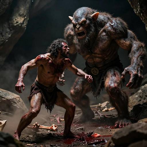 Neanderthal Vs Cyclops: Brutal Cave Battle