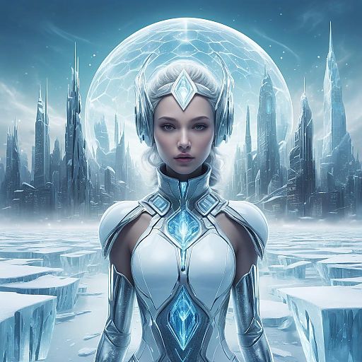 Enchanting Icegirl in Futuristic Surrealism Enchanting Icegirl in Futuristic Surrealism