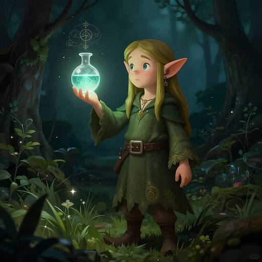 Elf Alchemist in Twilight Glade