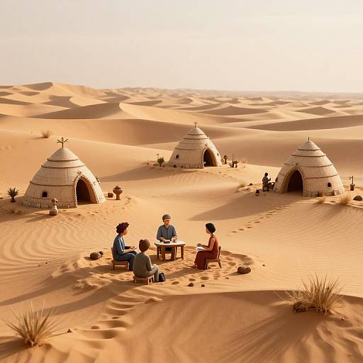 Surreal 3D Miniature Desert Ecosystems