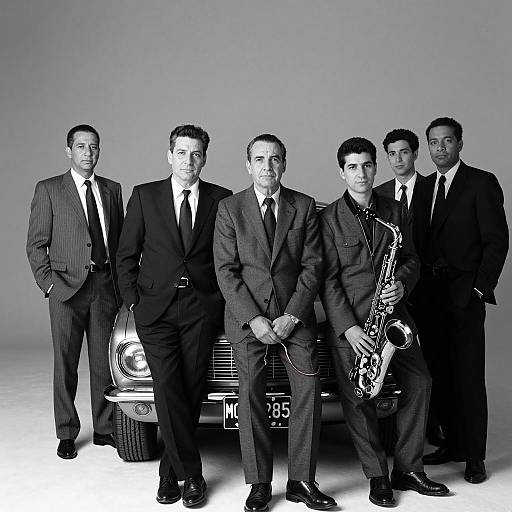 Classic Car Gathering in Black and White