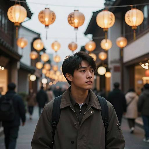 Asian Filter on Vibrant City Street