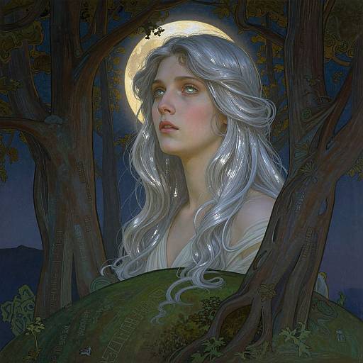 Ethereal Portrait in Enigmatic Style