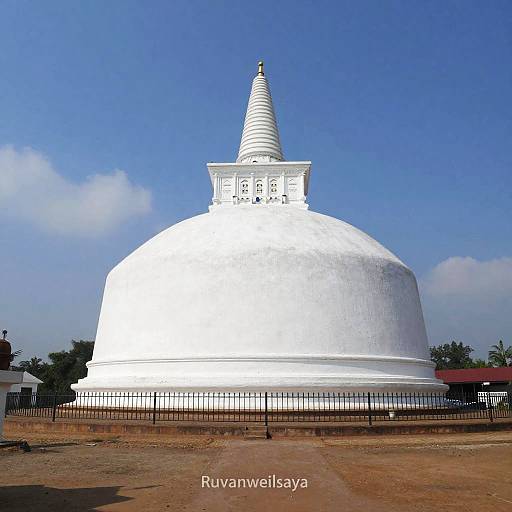 Blurry White Buddhist Stupa Photo