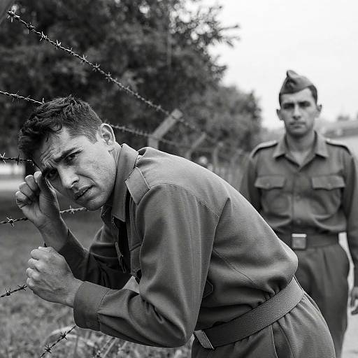 Intense Military Portrait in Black and White