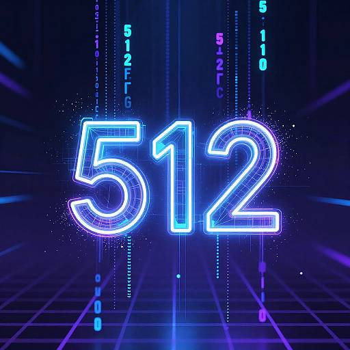 Futuristic Neon Cyberpunk Matrix Code