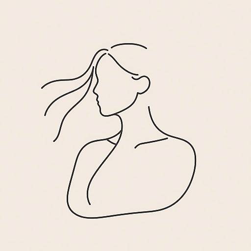 Minimalist One-Line Woman Portrait
