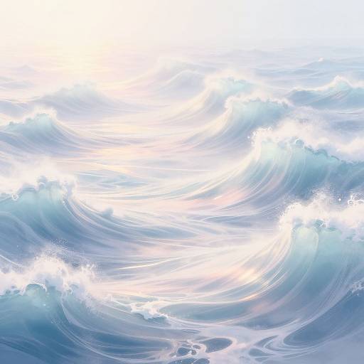 Surreal Energy Waves Digital Landscape