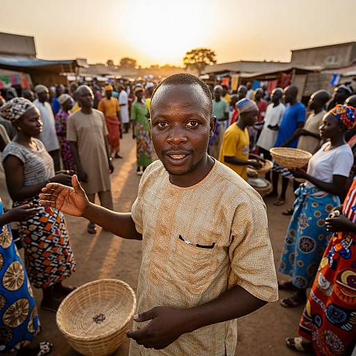Sunset Portrait of Charismatic African Man