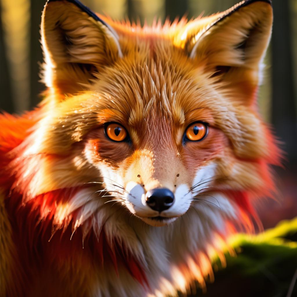 Close-Up of a Fiery Red Fox