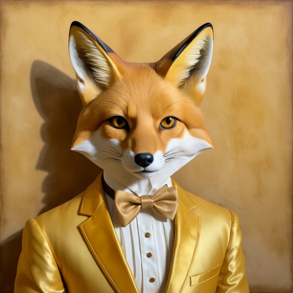 Mannerist Fox in Elegant Bowtie Art