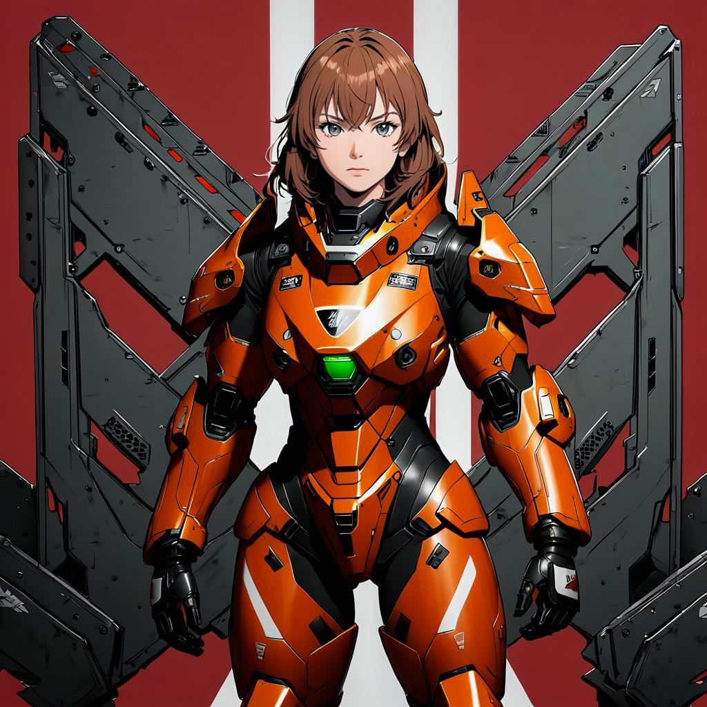 Battle-Ready Girl in Dynamic Combat Suit