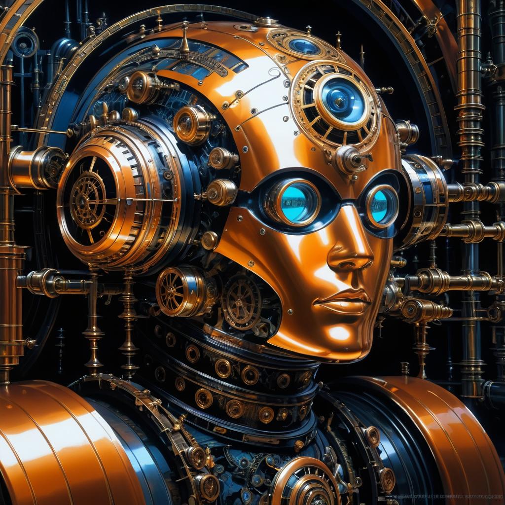 Baroque Portrait of a Vintage Robot