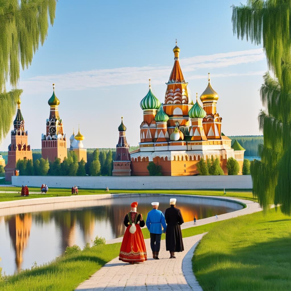 Kremlin's Serene Historic Landscape Scene