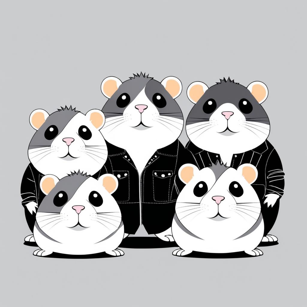 Retro Punk Hamsters in a Band