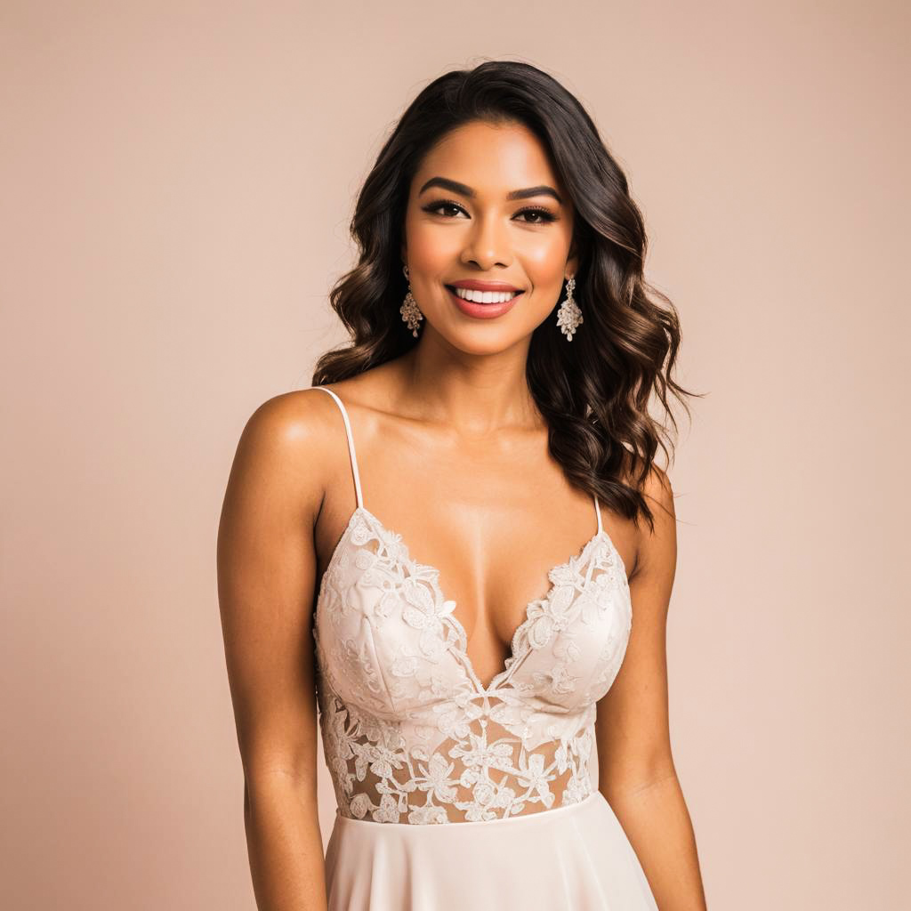 Excited Bride-to-Be in Lingerie Shoot