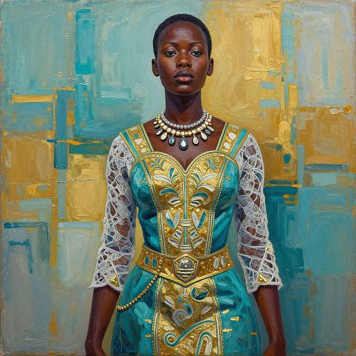 Abstract Portrait of Strong Black Woman