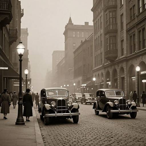 1931 Vintage Cityscape at Dusk