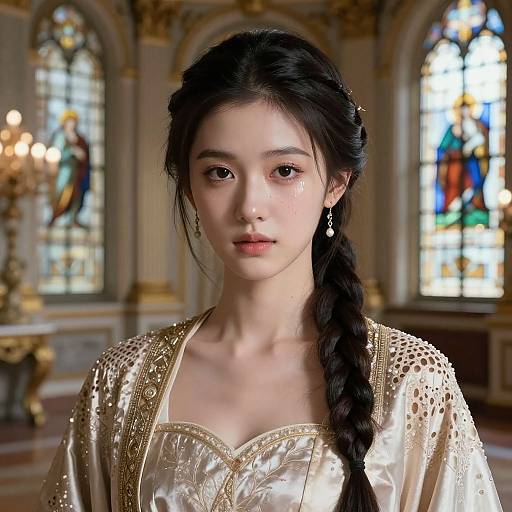 Photorealistic Young Woman Portrait