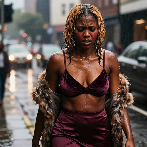 Rainy Portrait of an Angolan Woman