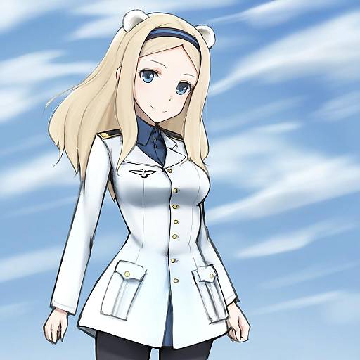 Illustration of Aleksandra i. pokryshkin, brave witches in the style of Libre